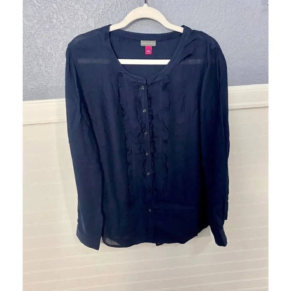 Vince Camuto Navy Blue Blouse